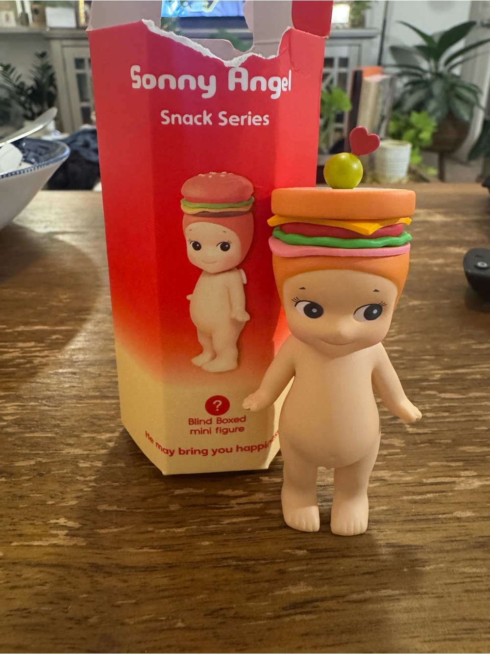 Sonny Angel Snack Series Pink Burger Doll - Cute Collectible Figure